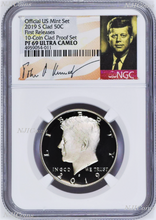 Load image into Gallery viewer, 2019 S Proof Kennedy Half Dollar 50c NGC PF69 Ultra CAMEO First Releases
