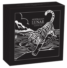 Load image into Gallery viewer, AUSTRALIAN 2022 Lunar Year of the TIGER 1oz $1 Silver HIGH RELIEF COIN Series3
