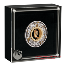 Load image into Gallery viewer, 2023 Night Before Christmas 2oz Silver Gilt Stocking Insert Antiqued Coin MS70 E
