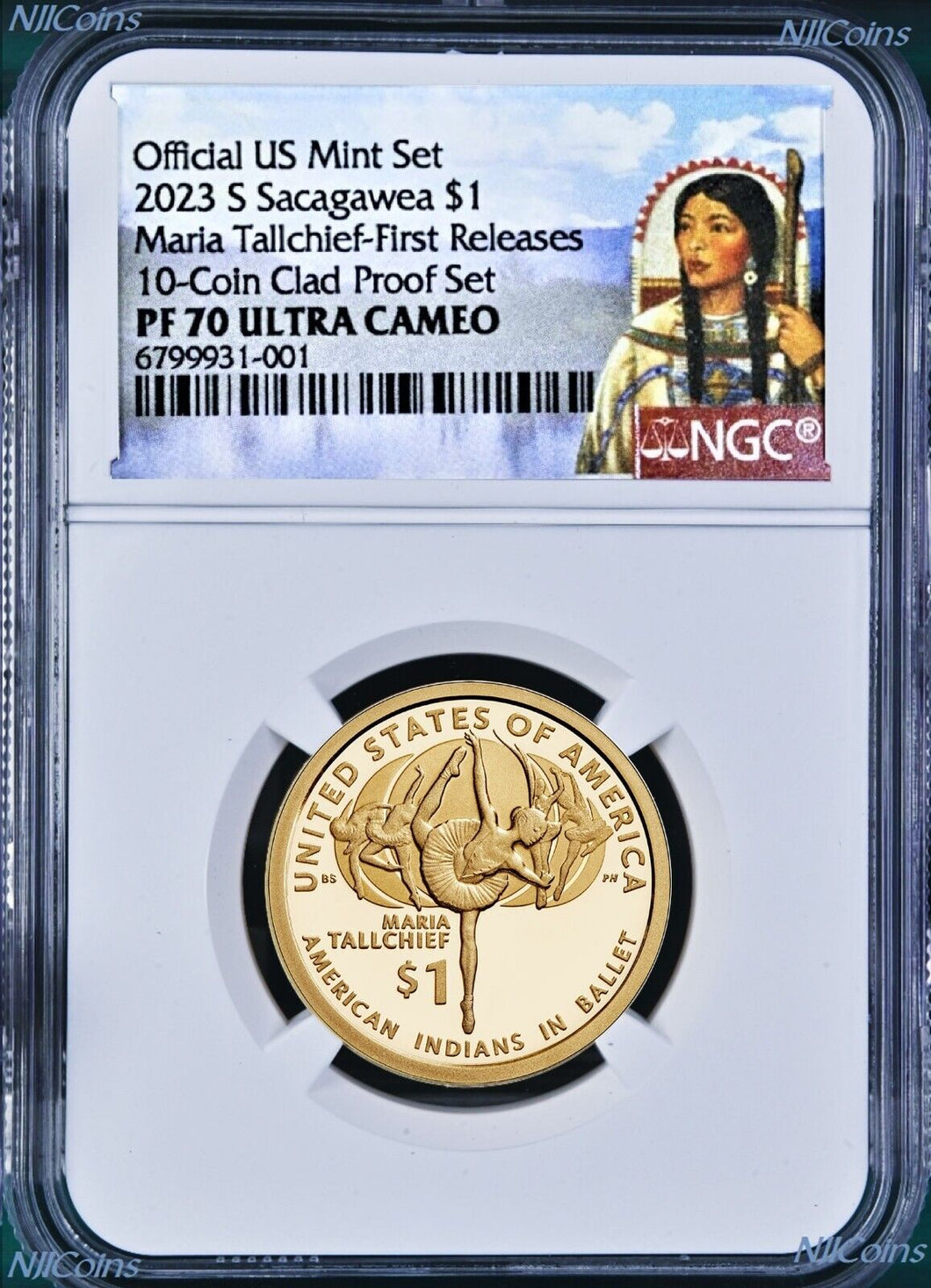 2023 Native American Dollar Maria Tallchief $1 Coin NGC PF70 Proof-Set-Version