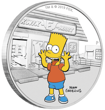 Load image into Gallery viewer, 2019 The Simpsons BART Simpson Proof $1 1oz Silver COIN NGC PF 70 ER PF70
