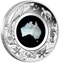 Load image into Gallery viewer, Australian 2021 1oz Silver Proof $1 MOTHER OF PEARL Coin Great Southern Land
