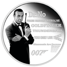 Load image into Gallery viewer, JAMES BOND LEGACY SERIES 1st ISSUE 2021 1oz SILVER PROOF COLOURED $1 dollar COIN
