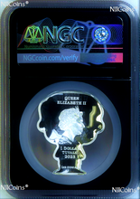 Load image into Gallery viewer, 2023 James Bond 007 First Minted Mini 1oz Silver $1 Coin NGC PF69 ER Black Core
