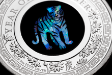 Load image into Gallery viewer, 2022 Australia Opal Series Lunar Year of the Tiger 1oz Silver Proof $1 Coin
