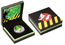 Load image into Gallery viewer, 2017 Perth Mint Tuvalu GHOSTBUSTERS SLIMER 1 oz SIlver Proof $1 Coin
