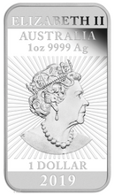 Load image into Gallery viewer, 2019 DRAGON 1oz SILVER PROOF RECTANGULAR COIN AUSTRALIA 3,888 MINTAGE ONLY
