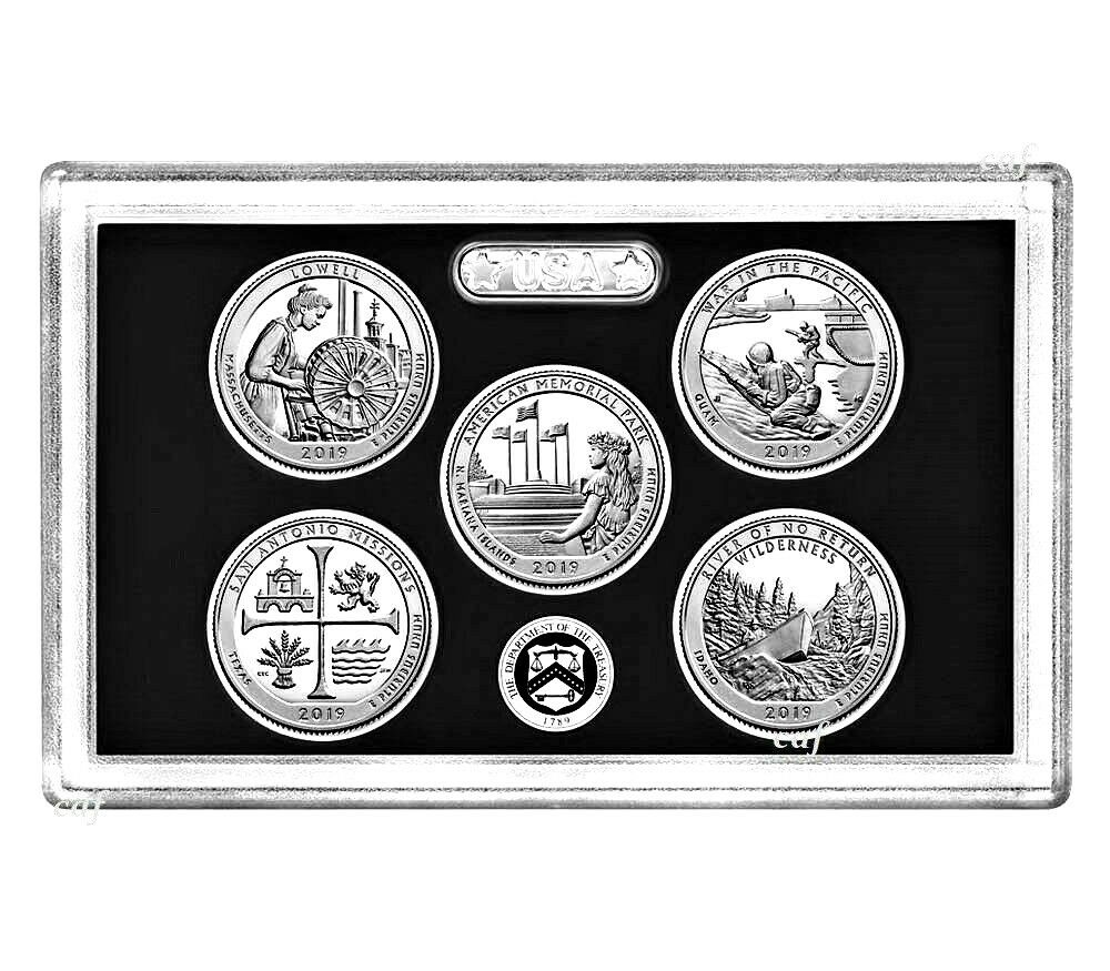 2019 America The Beautiful National Parks Quarter SILVER Proof Set w/o box/COA