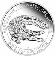 Load image into Gallery viewer, Australian Saltwater Crocodile 2015 1oz Silver Proof Coin Australia
