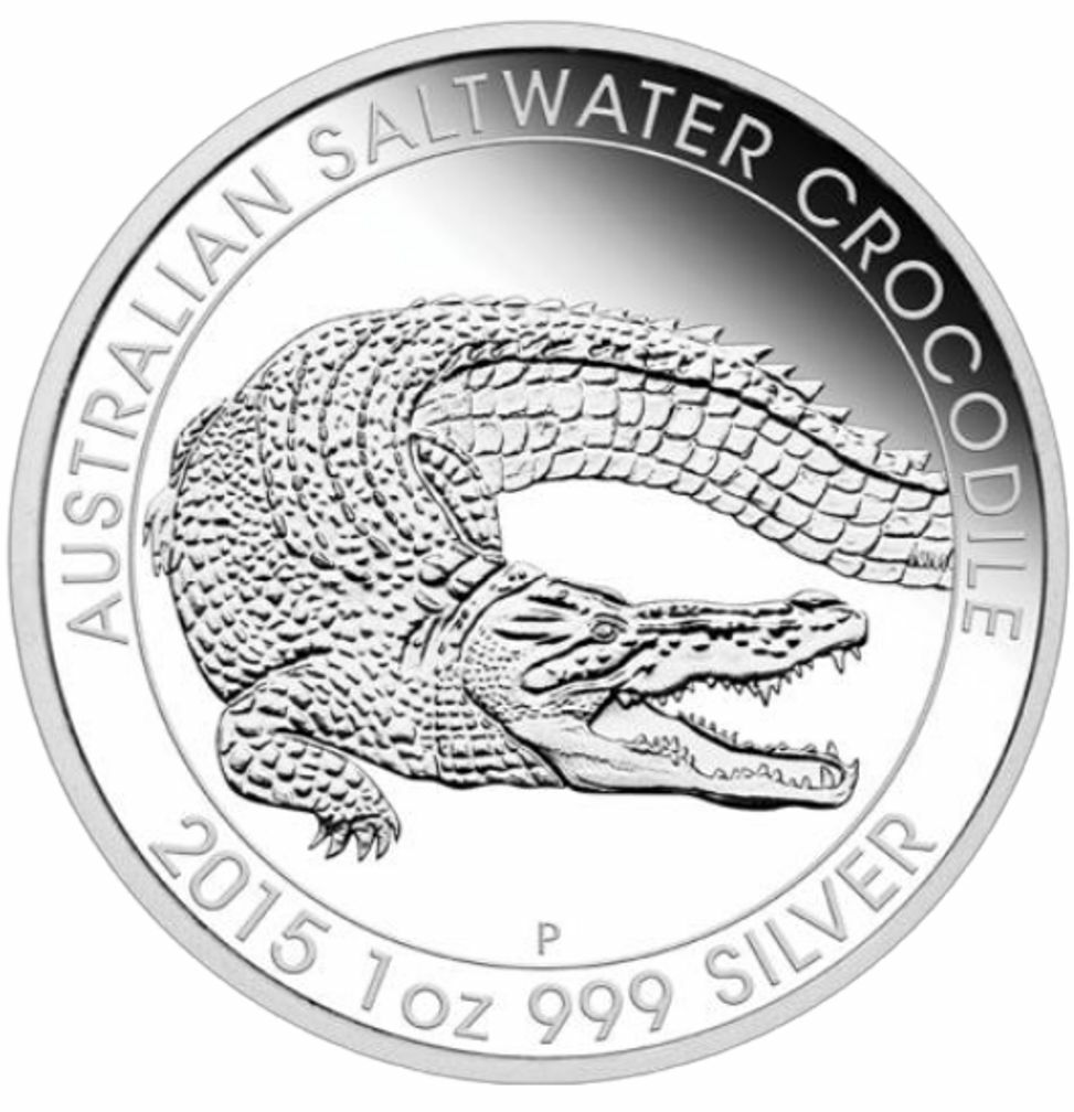 Australian Saltwater Crocodile 2015 1oz Silver Proof Coin Australia