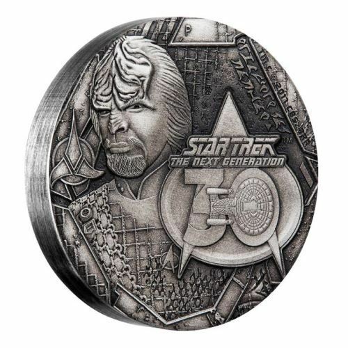 3-Coin-Set 2017 Star Trek The Next Generation Crew Picard Klingon