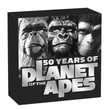 Load image into Gallery viewer, 2018 Planet of the Apes 50th Anniversary SILVER PROOF $1 1oz COIN NGC PF69 UC FR
