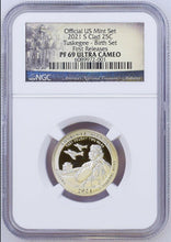 Load image into Gallery viewer, 2021 S NGC PF70 Tuskegee Airmen CLAD PROOF QUARTER ATB BIRTH SET Version PF69
