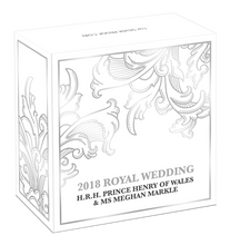 Load image into Gallery viewer, 2018 Royal Wedding Prince Henry Ms. Meghan Markle 1oz $1 Silver Proof Coin
