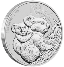 Load image into Gallery viewer, 2023 Australia Koala 1oz $1 Pure Silver .9999 Bullion Coin in Mint Capsule
