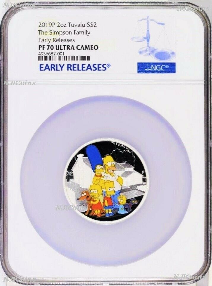 2019 The Simpson Family Proof $2 2oz Silver COIN NGC PF 70 ER