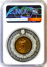 Load image into Gallery viewer, 2023 Night Before Christmas 2oz Silver Gilt Stocking Insert Antiqued Coin MS70 E
