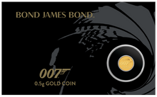 Load image into Gallery viewer, 2020 007 JAMES BOND $2 0.5 Gram .9999 Pure Gold coin in card
