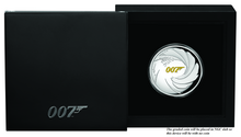 Load image into Gallery viewer, 2020 James Bond 007 HIGH RELIEF SILVER PROOF $1 1oz COIN NGC PF70 UC Cert# &quot;007&quot;
