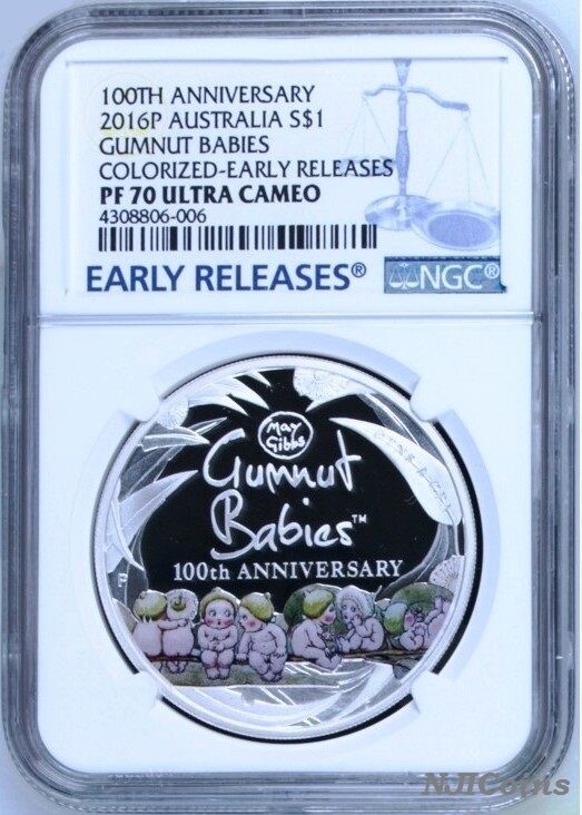 2015 Australia 100TH ANNIVERSARY GUMNUT BABIES 1oz $1 Silver Proof Coin NGC PF70