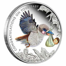 Load image into Gallery viewer, 2017 Australia NEWBORN BABY 1/2 oz SIlver Proof 50c Coin Colorized
