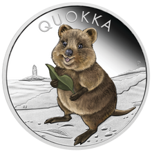 Load image into Gallery viewer, 2021 Australia Quokka 1oz .9999 Silver Proof Colored Coin
