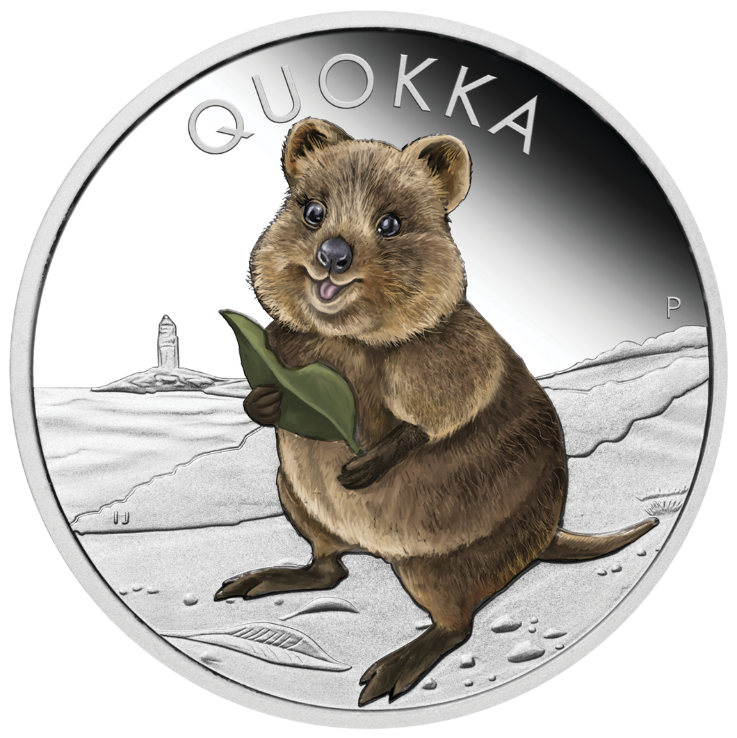 2021 Australia Quokka 1oz .9999 Silver Proof Colored Coin