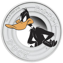 Load image into Gallery viewer, 2018 Tuvalu LOONEY TUNES – DAFFY DUCK 1/2oz SILVER Half Dollar PROOF COIN
