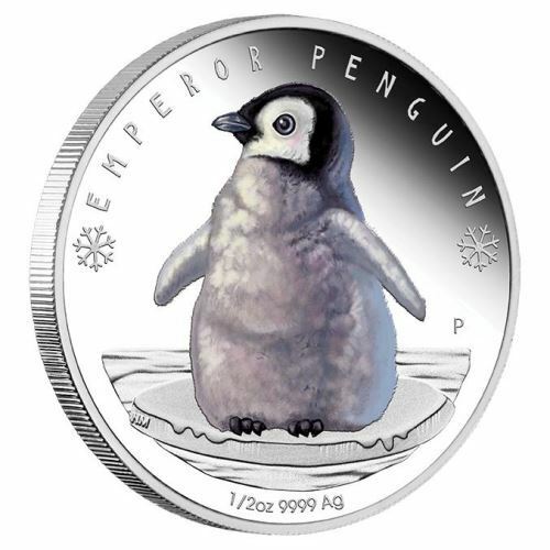 2017 Polar Babies Emperor Penguin Tuvalu 1/2oz Silver Proof 50c Half Dollar Coin