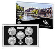 Load image into Gallery viewer, 2019 .999 America The Beautiful National Parks Quarter SILVER Proof Set with COA
