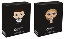 Load image into Gallery viewer, 2023 2-Coin-Set James Bond 007 &amp; Honey Ryder Minted Mini 1oz Silver $1 NGC PF70
