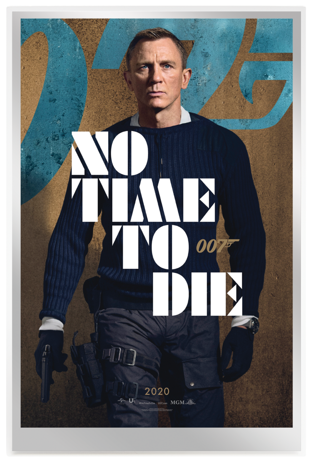 James Bond No Time To Die Movie Poster 35g Silver Foil 007 Collector’s Edition