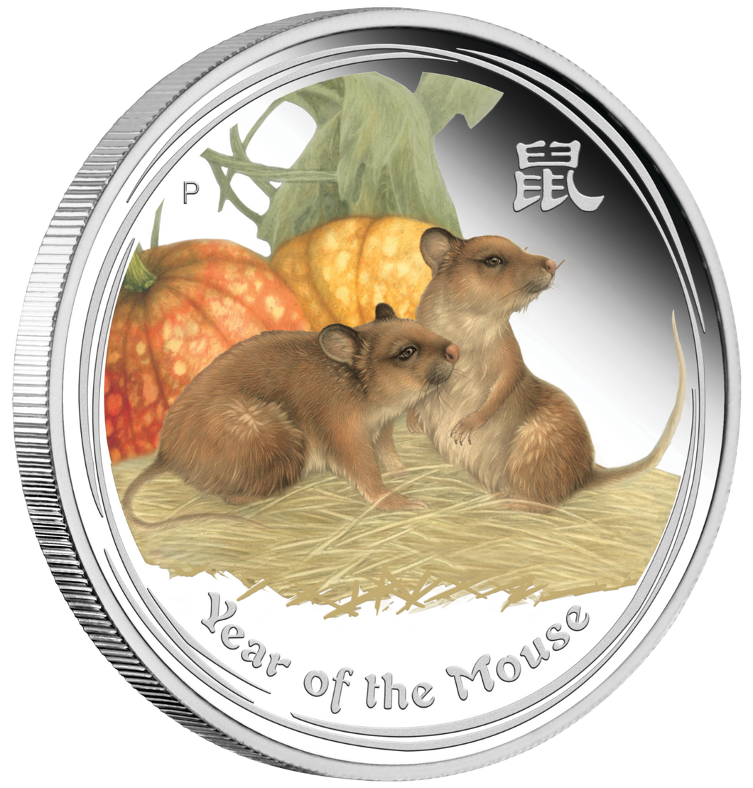 ANDA Money Expo Special 2020 Year of the MOUSE 2oz Silver Proof Colored $2 Coin