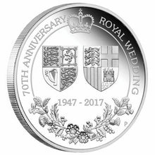 Load image into Gallery viewer, 2017 70th Anniversary of the Royal Wedding 1oz $1 Silver Proof Coin
