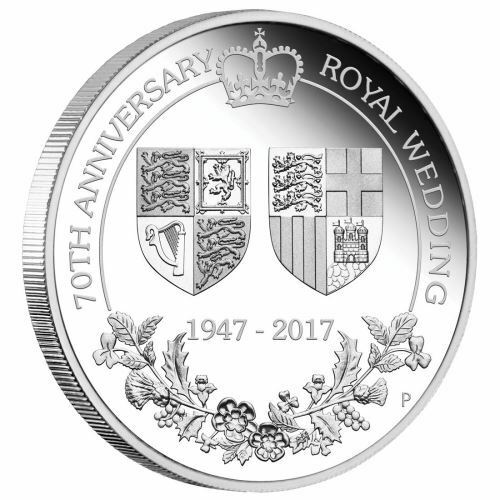 2017 70th Anniversary of the Royal Wedding 1oz $1 Silver Proof Coin