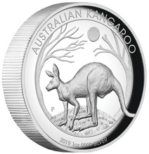 Load image into Gallery viewer, 2019 Australian Kangaroo 1 oz Dollar $1 Silver Proof High Relief Coin Australia
