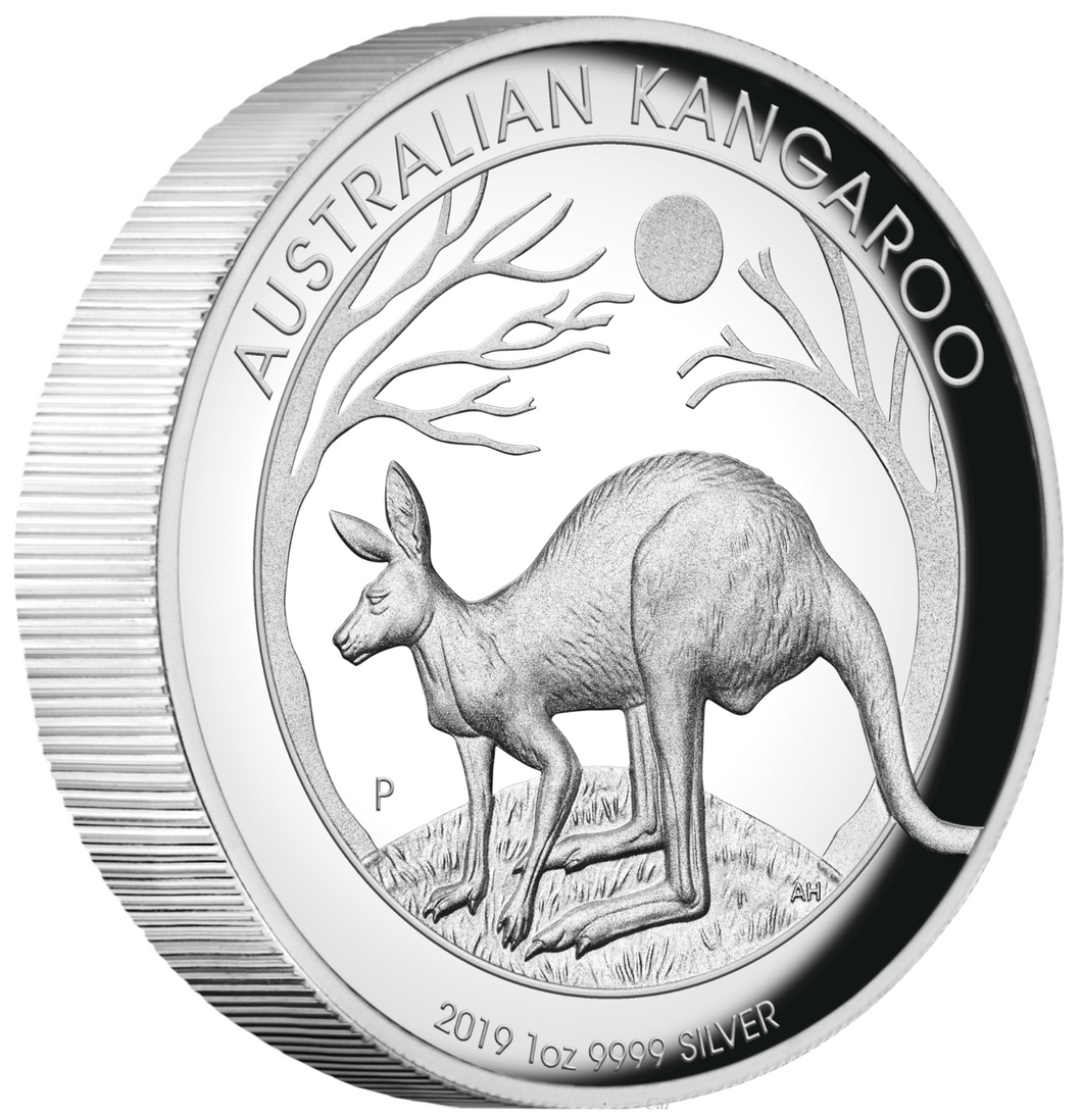 2019 Australian Kangaroo 1 oz Dollar $1 Silver Proof High Relief Coin Australia