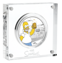 Load image into Gallery viewer, 2019 The Simpsons - Homer Simpson 1oz $1 Silver 99.99% Dollar Proof Coin
