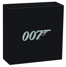 Load image into Gallery viewer, 2020 James Bond 007 HIGH RELIEF SILVER PROOF $1 1oz COIN NGC PF70 UC Cert# &quot;007&quot;
