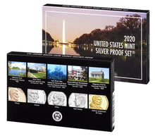 Load image into Gallery viewer, 2020 S US Mint 11-Coin Silver Proof Set + W RF nickel &amp; QUARTERS w/Box/COA 20RH
