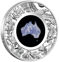 Load image into Gallery viewer, Australian 2022 1oz Silver Proof $1 LEPIDOLITE Coin Great Southern Land
