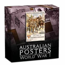 Load image into Gallery viewer, Australia 2017 Posters of World War I –Home League 1 OZ $1 SILVER Rectangle COIN
