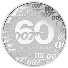 Load image into Gallery viewer, 2022 60 YEARS OF BOND 007 1oz SILVER BULLION COIN $1 Silver 9999 in Mint Capsule
