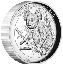 Load image into Gallery viewer, 2018 Australian Koala 1 oz Dollar $1 Silver Proof High Relief Coin Australia
