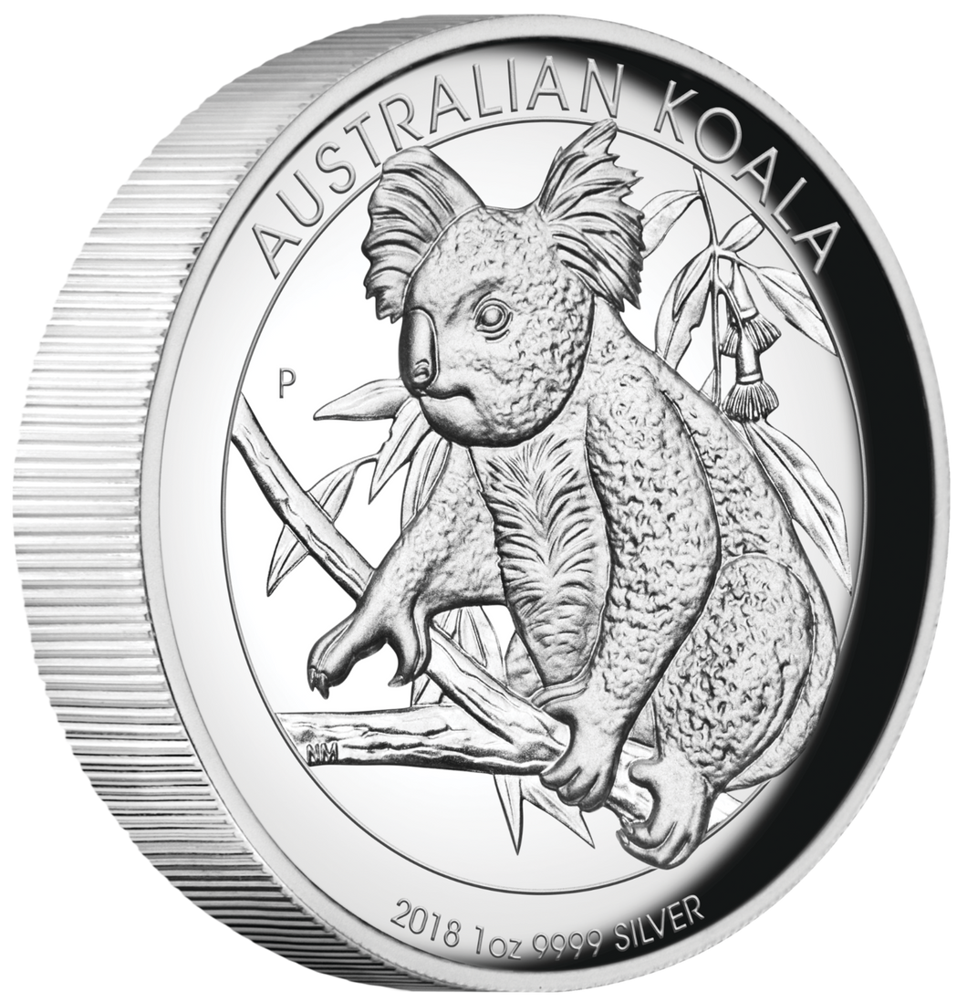 2018 Australian Koala 1 oz Dollar $1 Silver Proof High Relief Coin Australia