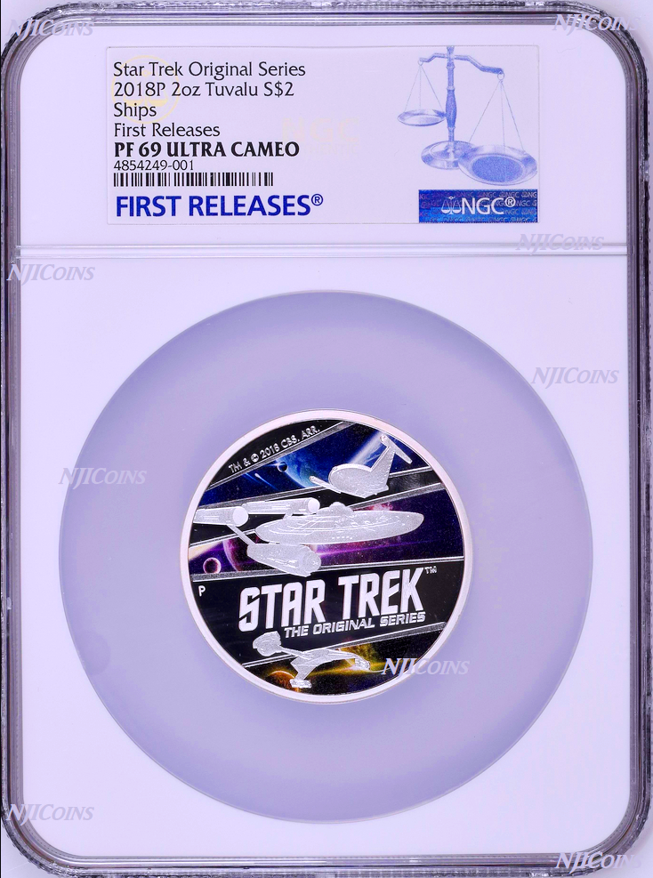 850 Mintage 2018 Star Trek The Original Series Ships 2oz Silver Coin NGC PF69 FR