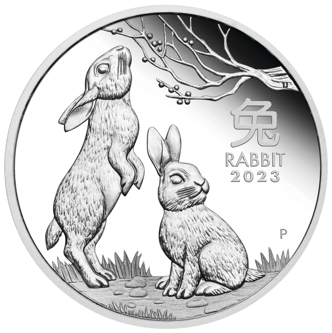 2023 Australia PROOF Lunar Year of the Rabbit 1oz Silver $1 Coin Series 3