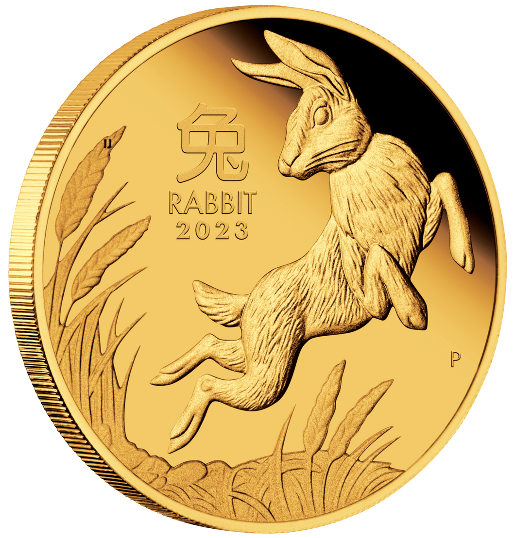 2023 Australian Lunar Year of the Rabbit 1 oz Gold Proof $100 Coin Series-3