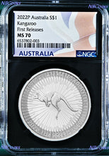 Load image into Gallery viewer, 2022 The Queen Elizabeth II Portrait Silver 1oz Kangaroo Coin NGC MS70 $1 Blk
