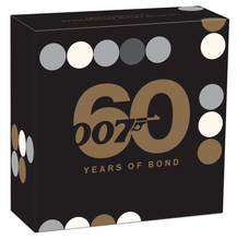 Load image into Gallery viewer, 2022 60 YEARS OF BOND SILVER BLACK COLORED RECTANGLE $1 1oz COIN NGC PF69 ER
